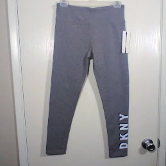 DKNY NWT High Rise Gray Reflective Compression Leggings Size: M - Picture 11 of 11